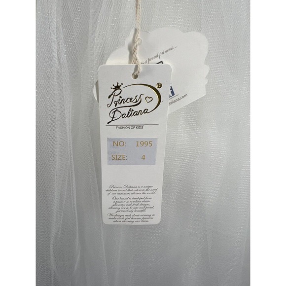 BHLDN Tillie Size 4 Tulle Floral Lace Girls Dress New - Picture 6 of 6